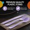 Exquisite Polished Plastic Silverware – 150 Pcs Heavy Duty Cutlery Set – 50 Each of Forks, Knives & Spoons – Disposable Utensil Set for Parties, Events & Catering – Flatware Set by Party Solids